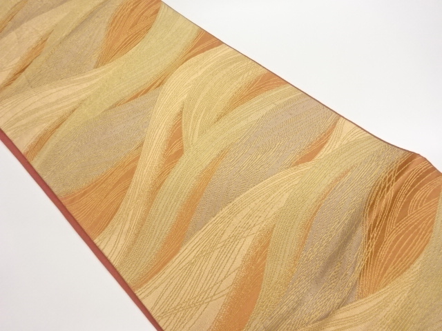 JAPANESE FUKURO OBI / WOVEN ABSTRACT WAVE